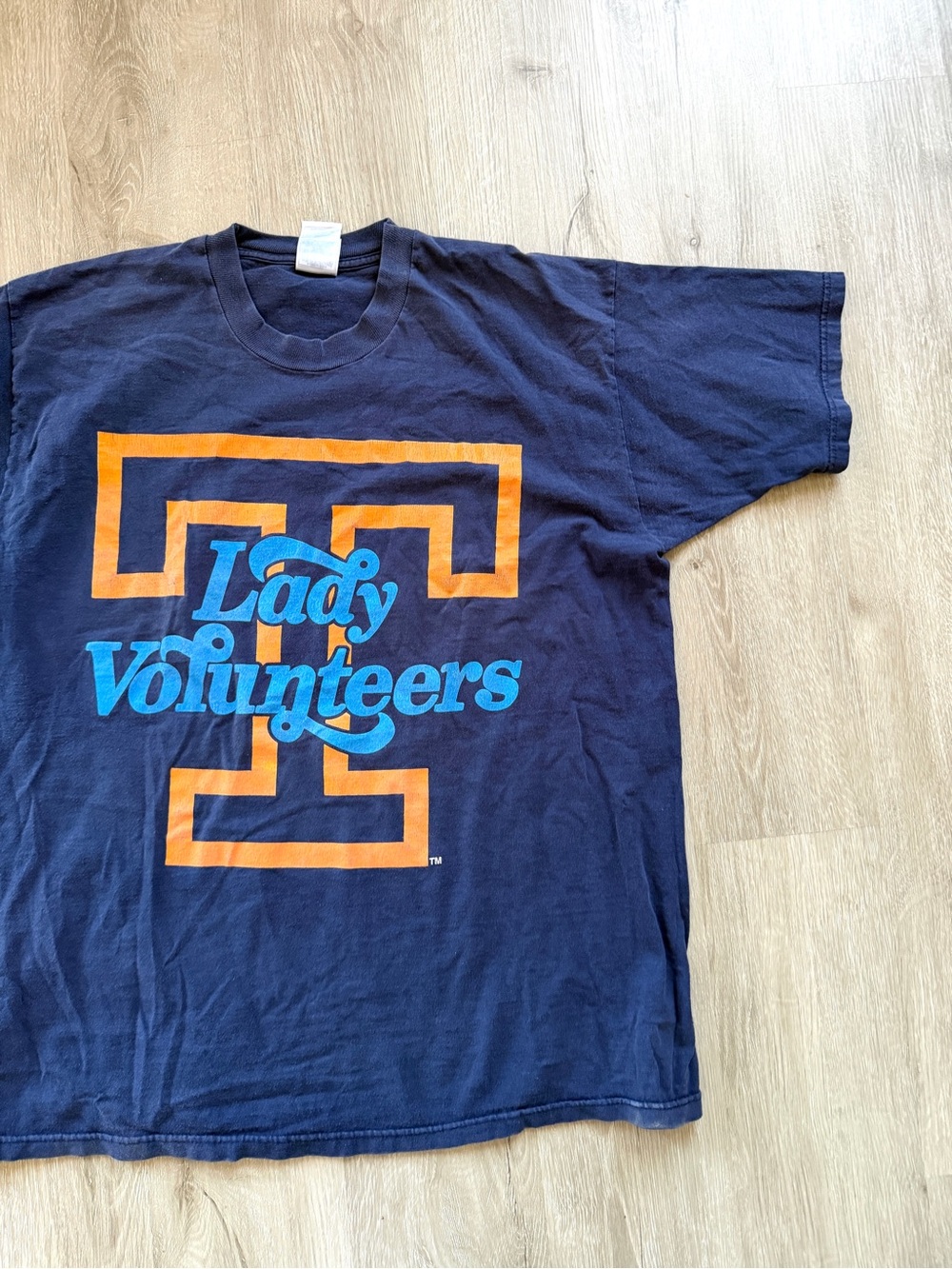 Vintage Tennessee Lady Volunteers Navy Shirt NCAA Basketball College Tee 90s XL